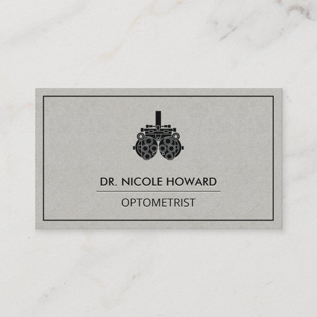 Optometrist | Phoropter Equipment Business Card (Front)