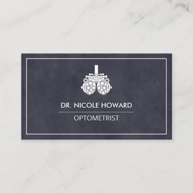 Optometrist | Phoropter Equipment Business Card (Front)