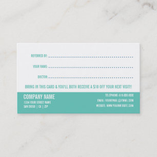 Optometrist Referral Business Card