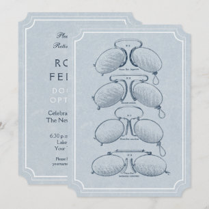 Optometrist Retirement Vintage Eyeglasses Invitation