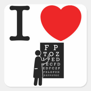 Optometrist Square Sticker