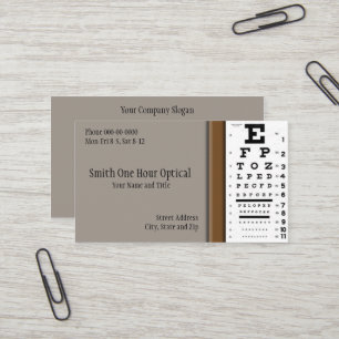 Optometrists Business Card