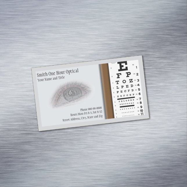 Optometrists Business Card Magnet (In Situ)