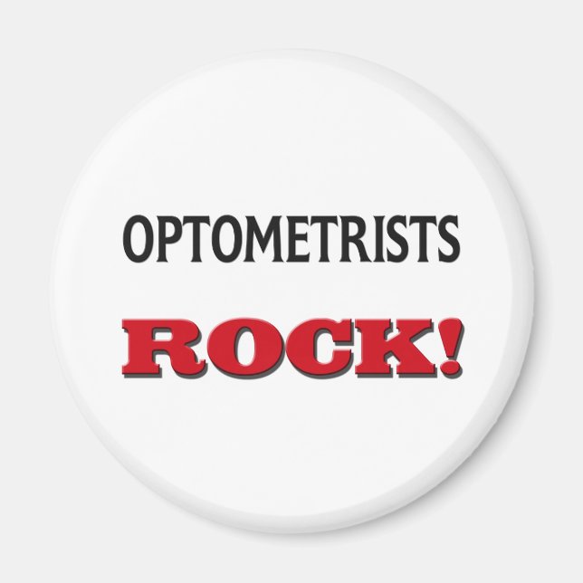 Optometrists Rock Magnet (Front)