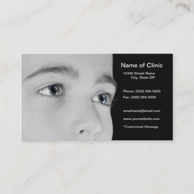 Optometry Appointment Reminder Soulful Hazel Eyes Card (Front)