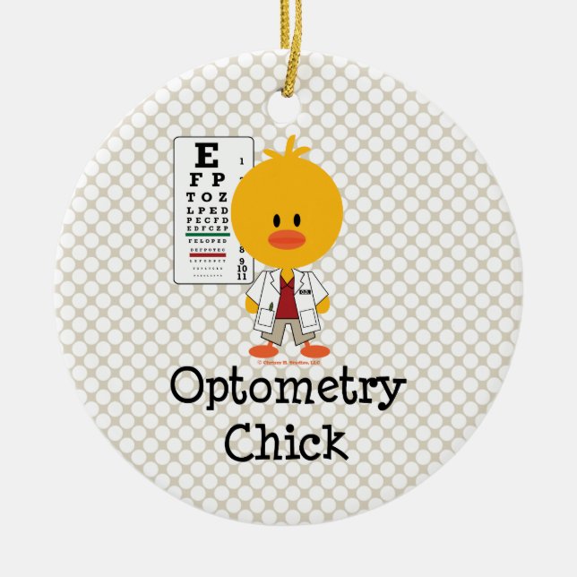 Optometry Chick Ornament (Front)
