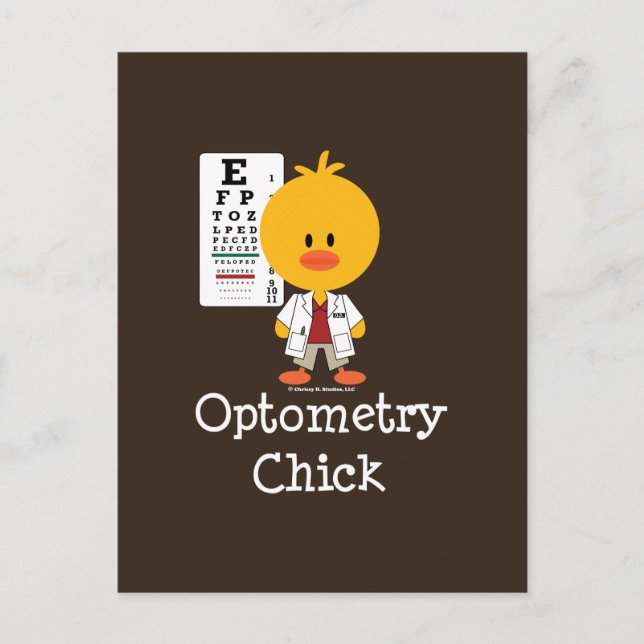 Optometry Chick Postcard (Front)