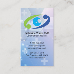 Optometry Colourful Eye Logo Business Card