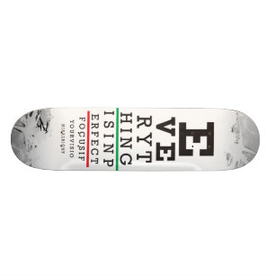 Optometry Eye Chart Illustration Skateboard