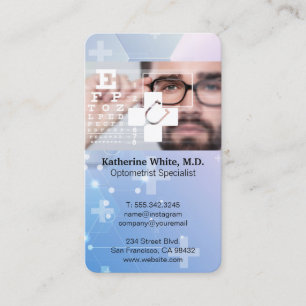 Optometry   Eye Chart Visual   Doctor Business Card