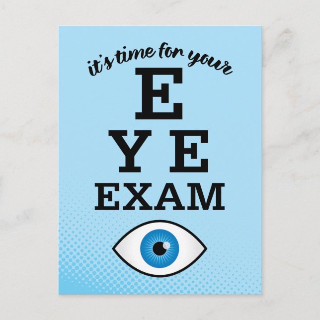 Optometry Eye Exam Appointment Reminder Postcard (Front)