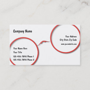 Optometry Eyeglasses Frame Design Business Card