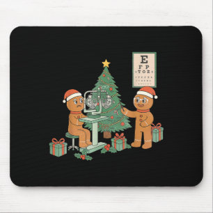 Optometry Gingerbread Christmas Optician Sight Squ Mouse Pad