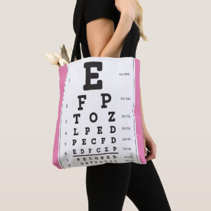 Optometry Ophthomolgist Eye Doctor Eye Chart Tote 