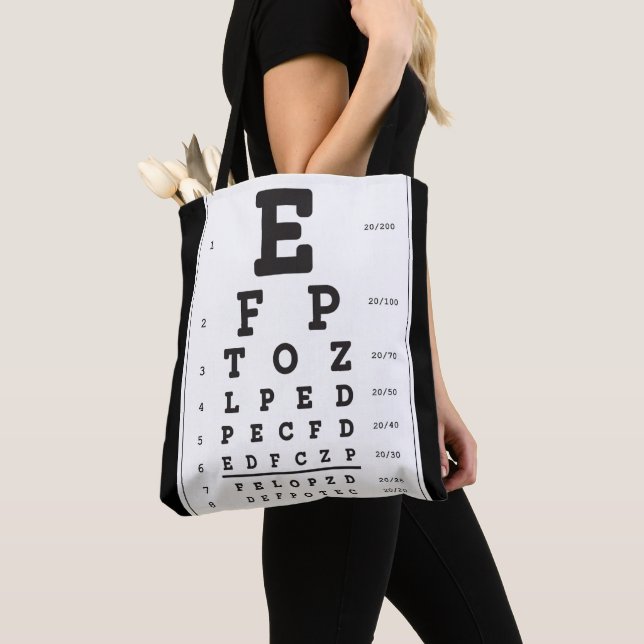 Optometry Ophthomolgist Eye Doctor Eye Chart Tote Bag (Close Up)