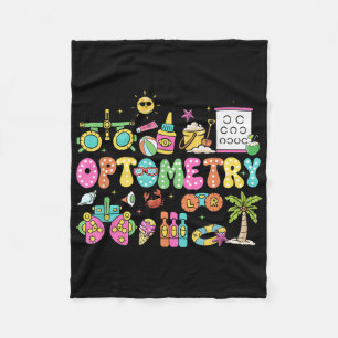 Optometry Summer Vibes Ophthalmology Tech Eye Doct Fleece Blanket