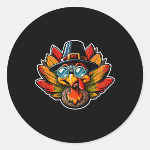 Optometry Thanksgiving Turkey Optometrist Eye Doct Classic Round Sticker