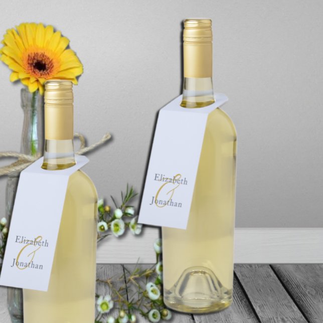 Opulent Blue Wedding Bottle Tag (Creator Uploaded)