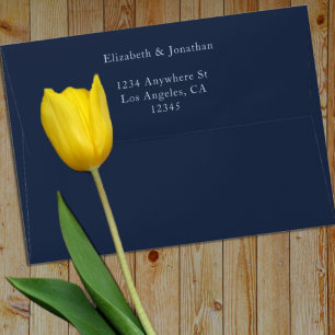 Opulent Blue Wedding Envelope