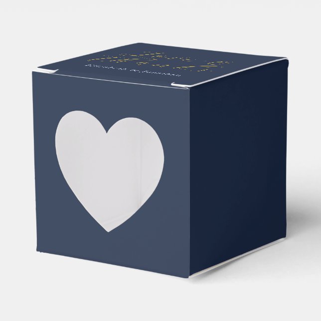 Opulent Blue Wedding Favour Box (Front Side)