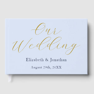 Opulent Blue Wedding Guest Book