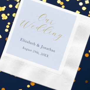 Opulent Blue Wedding Napkin
