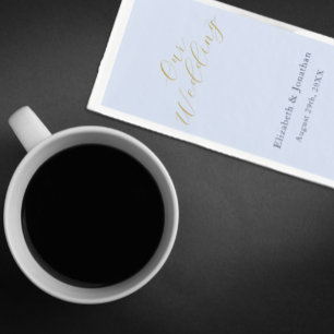 Opulent Blue Wedding Napkin