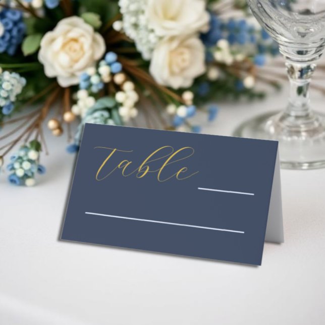 Opulent Blue Wedding Place Card (Creator Uploaded)