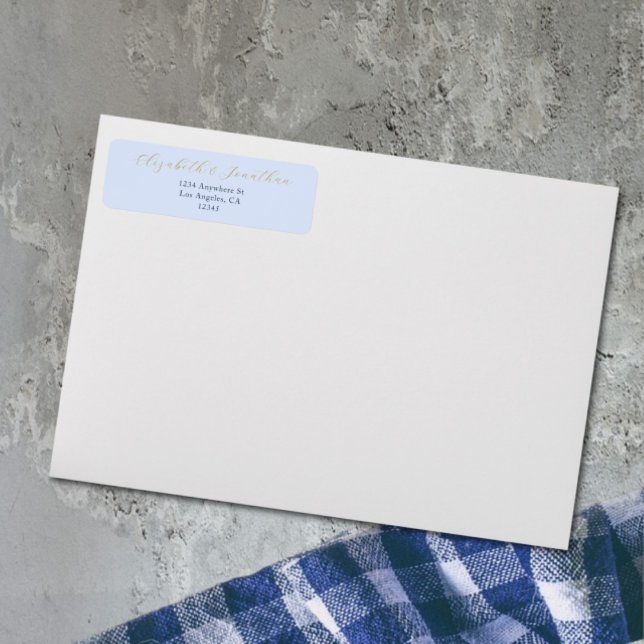 Opulent Blue Wedding Return Address Label (Creator Uploaded)