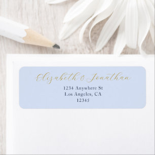 Opulent Blue Wedding Return Address Label