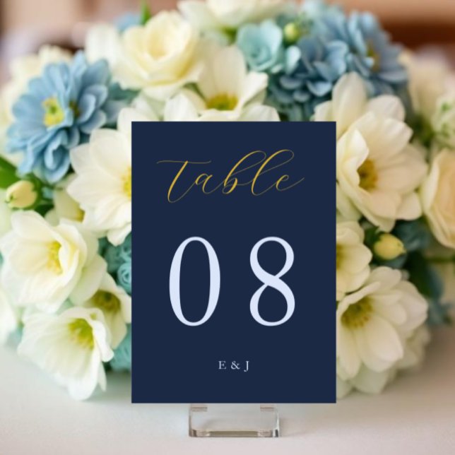 Opulent Blue Wedding Table Number (Creator Uploaded)