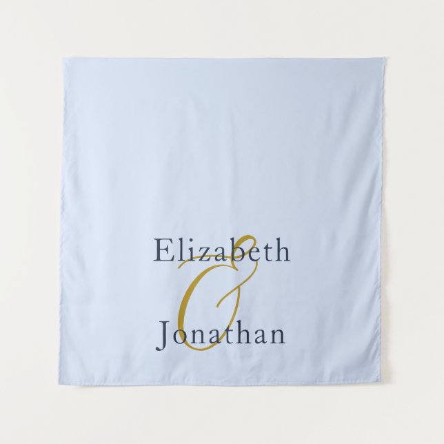 Opulent Blue Wedding Tapestry (Front)