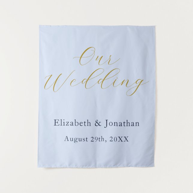 Opulent Blue Wedding Tapestry (Front)