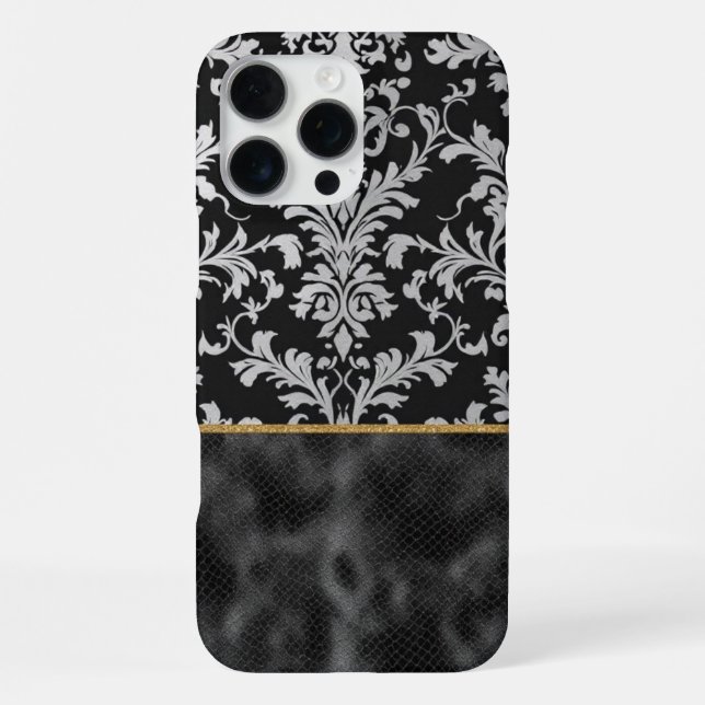 Opulent Damask Elegance iPhone Case (Back)