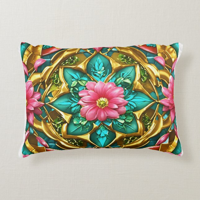 Opulent Dreams, Futuristic Elegance Decorative Cushion (Front)