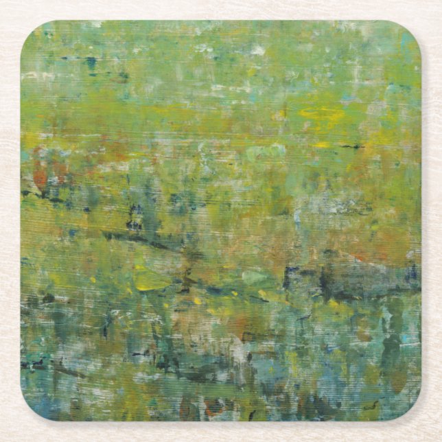 Opulent Field II Square Paper Coaster (Front)