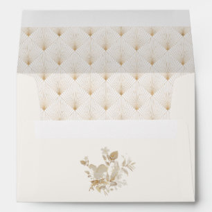 Opulent Gilded Garden Return Address Envelope