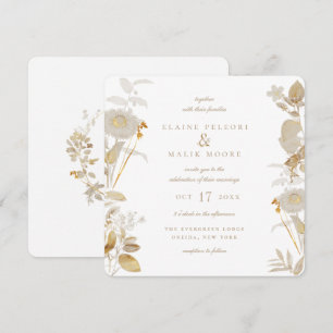 Opulent Gilded Garden Wedding Invitation
