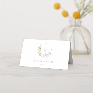 Opulent Gilded Garden Wedding Place Card