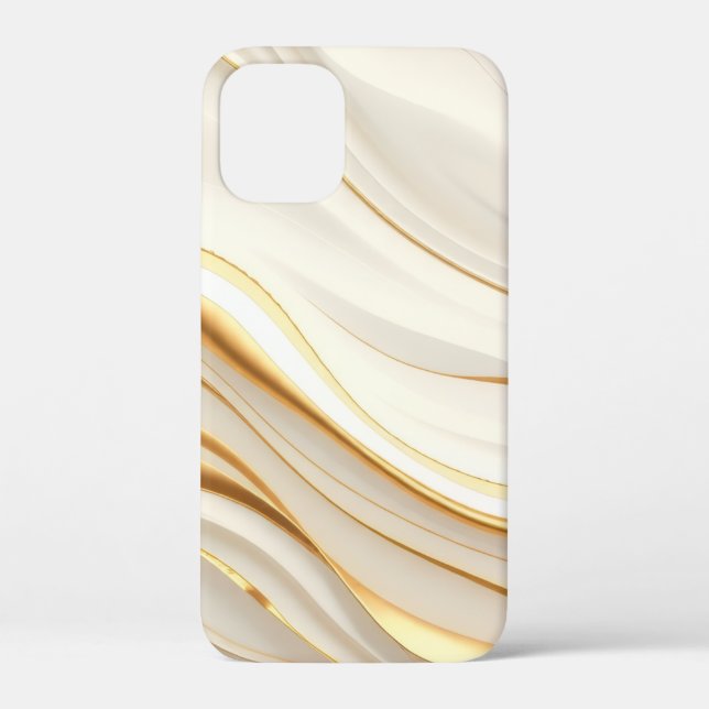 "Opulent Gold and Cream Marble Swirls" Case-Mate iPhone Case (Back)