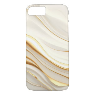 "Opulent Gold and Cream Marble Swirls" iPhone 8/7 Case