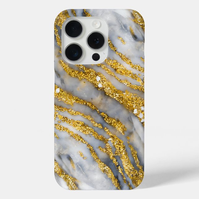 Opulent Gold and Marble Elegance Case-Mate iPhone Case (Back)