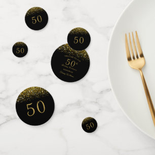 Opulent Gold Confetti 50th Birthday Table Confetti