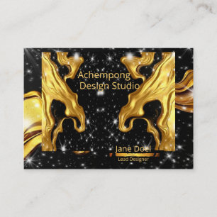 Opulent Gold liquid Swirl – Achempong Designer Co Business Card
