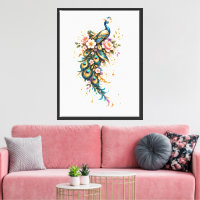 Opulent Jewel Tone Floral Canvas Art