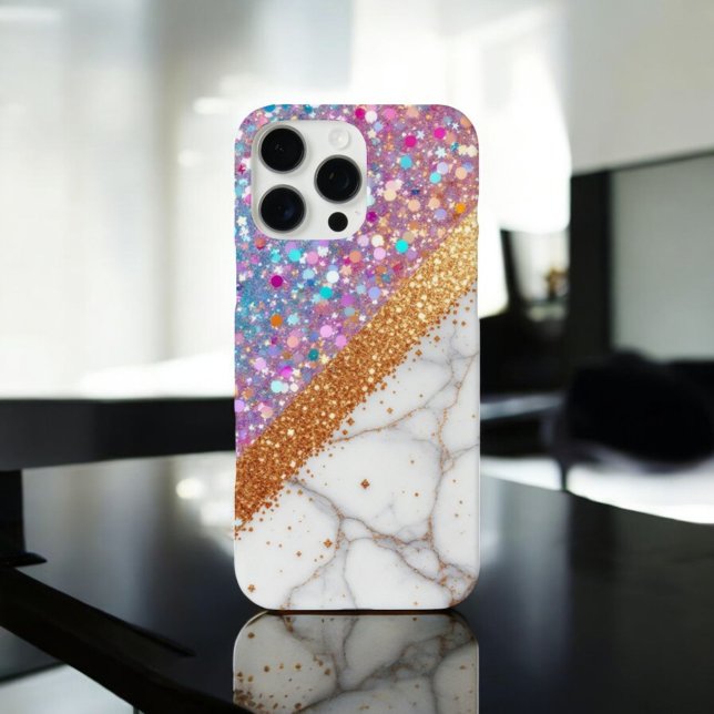 Opulent Marble Glam - Glitter Fusion Case-Mate iPhone Case (Creator Uploaded)