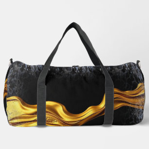 Opulent Swirl Full Liquid Gold Black Achempong Chr Duffle Bag