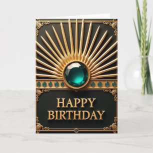 Opulent Teal Gemstone Card
