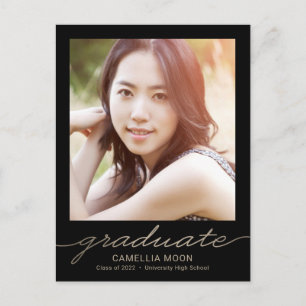 Opulent Type Editable Colour Graduation Postcard