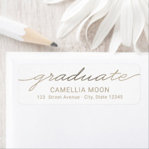 Opulent Type Graduation Return Address Label